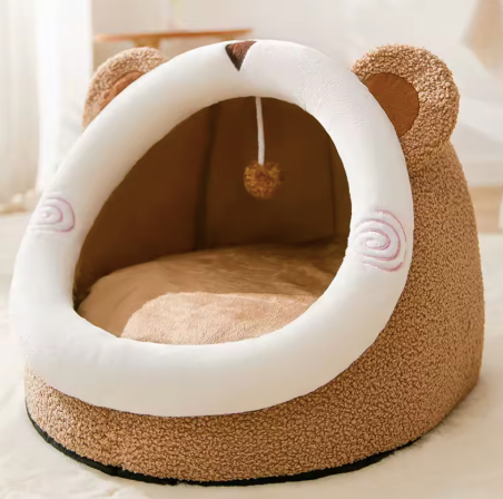 Plush House/Bed Light Brown