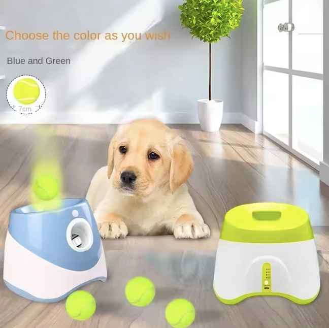 Automatic Mini Ball Launcher Fluorescent Green