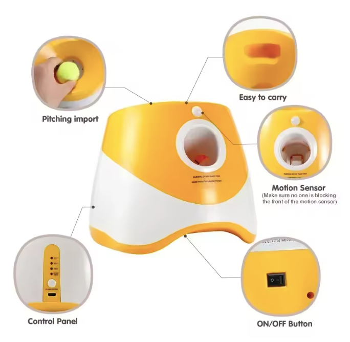 Automatic Mini Ball Launcher Orange