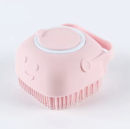 Silicone Pet Bath Brush Pink