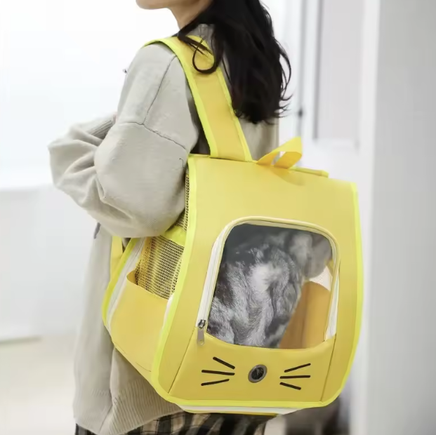 MeowGo Breathable Pet Carrier Backpack Yellow
