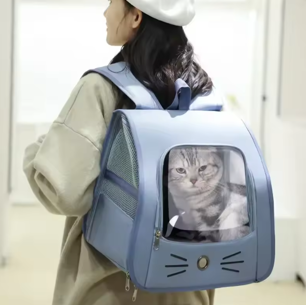 MeowGo Breathable Pet Carrier Backpack White