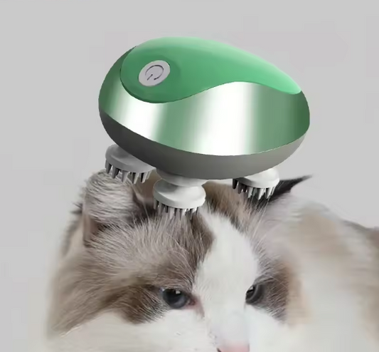 3D Electric Pet Head Massager Green