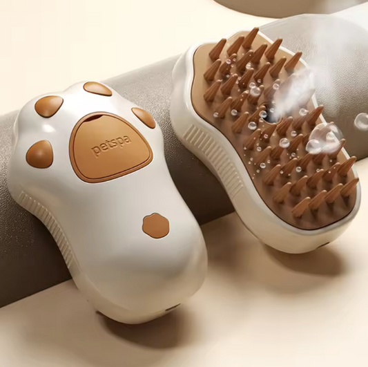 Steam Pet Grooming Brush Brown