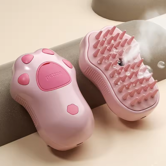Steam Pet Grooming Brush Pink