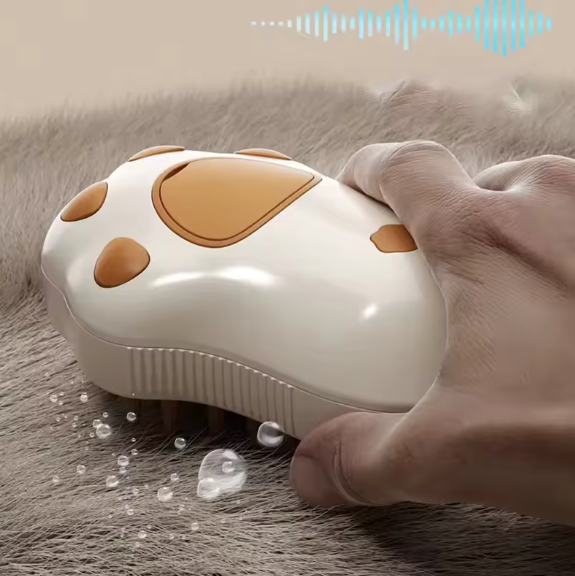 Steam Pet Grooming Brush Brown